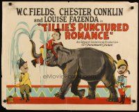 9g115 TILLIE'S PUNCTURED ROMANCE 1/2sh '28 wacky W.C. Fields with elephant, super rare poster!