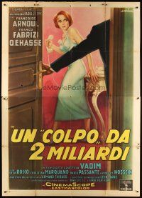 9g173 NO SUN IN VENICE Italian 2p '58 Roger Vadim, best Capitani art of sexy Francoise Arnoul!