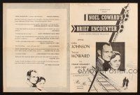 9g143 BRIEF ENCOUNTER pressbook 1946 David Lean & Noel Coward classic, Trevor Howard, Celia Johnson