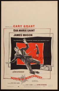 9g054 NORTH BY NORTHWEST WC '59 Cary Grant, Eva Marie Saint, Alfred Hitchcock suspense classic!
