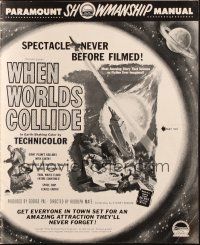 9g161 WHEN WORLDS COLLIDE pressbook '51 George Pal doomsday classic, planets destroy Earth!
