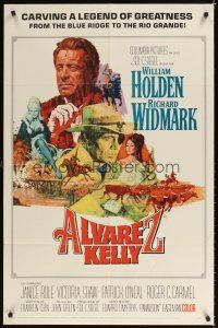 9h029 ALVAREZ KELLY 1sh '66 renegade adventurer William Holden & reckless Colonel Richard Widmark