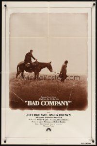 9h049 BAD COMPANY int'l 1sh '72 Jeff Bridges, Barry Brown, Jim Davis, western!
