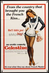9h123 CELESTINE 1sh '74 Jesus Franco, it's true what they say about French Maids!