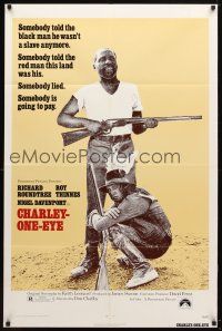 9h126 CHARLEY-ONE-EYE 1sh '73 someone told Richard Roundtree he wasn't a slave anymore & lied!