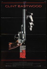 9h205 DEAD POOL 1sh '88 Clint Eastwood as tough cop Dirty Harry, cool gun image!