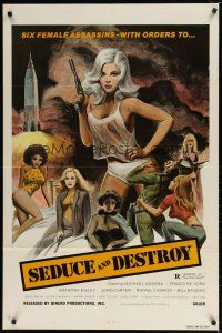 9h238 DOLL SQUAD 1sh '73 Ted V. Mikels directed, lady assassins with orders to Seduce and Destroy!