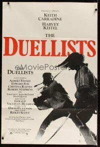9h258 DUELLISTS English 1sh '77 Ridley Scott, Keith Carradine, Harvey Keitel, cool fencing image!