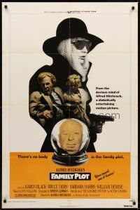 9h286 FAMILY PLOT 1sh '76 from the mind of devious Alfred Hitchcock, Karen Black, Bruce Dern!