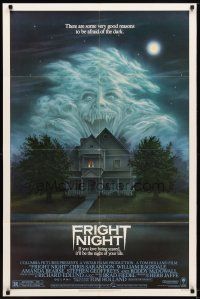 9h314 FRIGHT NIGHT 1sh '85 if you love being scared it'll be the night of your life!