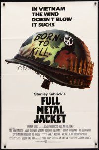 9h318 FULL METAL JACKET advance 1sh '87 Stanley Kubrick Vietnam War movie, Castle art!