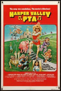 9h367 HARPER VALLEY PTA 1sh '78 Harvey Kurtzman & Will Elder art of sexy Barbara Eden!