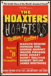 9h386 HOAXTERS 1sh '53 Cold War propaganda movie, the inside story of the world's greatest fraud!