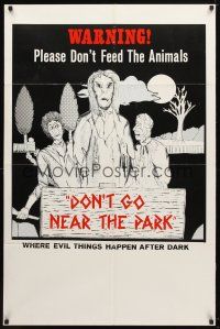 9h454 DON'T GO NEAR THE PARK Canadian 1sh '79 Aldo Ray, don't feed the animals!