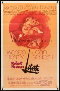 9h481 LILITH 1sh '64 Warren Beatty, before Eve, there was evil, and her name was Jean Seberg!