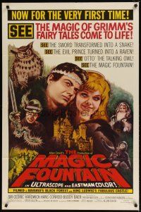 9h501 MAGIC FOUNTAIN 1sh '61 Brothers Grimm enchanting story of Xmas wonderland, cool art!