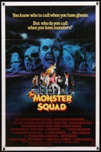 9h529 MONSTER SQUAD 1sh '87 Dracula & The Mummy, all the horror greats!