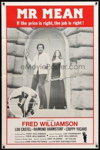9h536 MR MEAN 1sh '77 Fred Williamson blaxploitation, if the price is right the job is right!