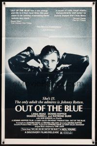 9h594 OUT OF THE BLUE 1sh '80 young punk Linda Manz, directed by Dennis Hopper!