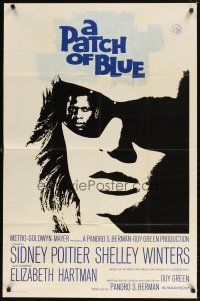 9h601 PATCH OF BLUE int'l 1sh '66 Sidney Poitier & Hartman are each captive in their own world