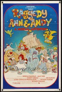 9h649 RAGGEDY ANN & ANDY 1sh '77 A Musical Adventure, cartoon artwork by Jarg!