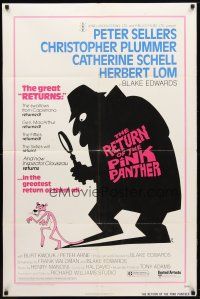 9h664 RETURN OF THE PINK PANTHER 1sh '75 Peter Sellers as Inspector Jacques Clouseau!