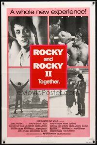 9h685 ROCKY/ROCKY II 1sh '80 Sylverster Stallone boxing classic double-bill!