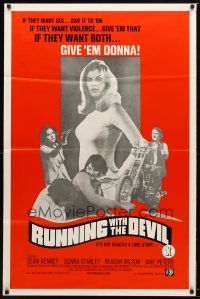 9h694 RUNNING WITH THE DEVIL 1sh '73 Henri Pachard, it's not exactly a love story!