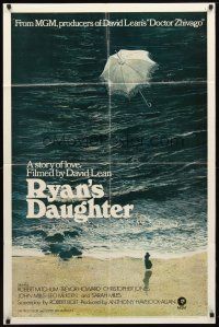9h695 RYAN'S DAUGHTER 1sh '70 David Lean, Sarah Miles, different Lesser beach art!