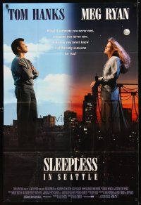 9h762 SLEEPLESS IN SEATTLE 1sh '93 Nora Ephron directed, romantic Tom Hanks & Meg Ryan!