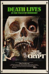 9h815 TALES FROM THE CRYPT 1sh '72 Peter Cushing, Joan Collins, E.C. comics, cool skull image!
