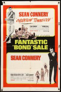 9h865 THUNDERBALL/FROM RUSSIA WITH LOVE 1sh '68 two of Sean Connery's best James Bond roles!
