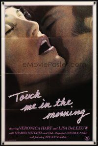 9h877 TOUCH ME IN THE MORNING 1sh '81 super close up of Veronica Hart in throes of ecstasy!
