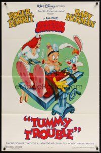 9h894 TUMMY TROUBLE DS 1sh '89 Roger Rabbit & sexy nurse Jessica with doctor Baby Herman!