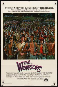 9h932 WARRIORS int'l 1sh '79 Walter Hill, Jarvis artwork of the armies of the night!