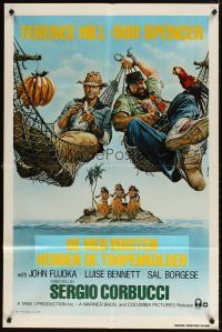 9h956 WHO FINDS A FRIEND FINDS A TREASURE int'l 1sh '81 art of Terence Hill & Bud Spencer by Casaro