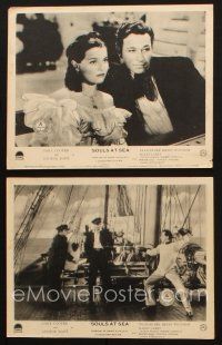 9j981 SOULS AT SEA 2 English FOH LCs '37 sailors Gary Cooper & George Raft + sexy Frances Dee!