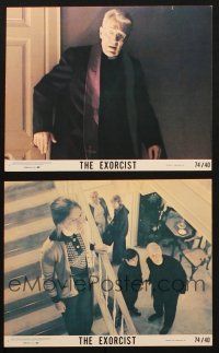 9j199 EXORCIST 2 8x10 mini LCs '74 William Friedkin, close-ups of Max Van Sydow, Kitty Winn!
