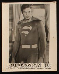 9j569 SUPERMAN III 7 8x10 stills '83 Christopher Reeve as the superhero, Richard Pryor, Kidder!