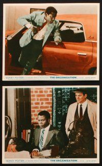 9j075 ORGANIZATION 8 color English FOH LCs '71 Sidney Poitier as Mr. Tibbs, an honest cop with guts!