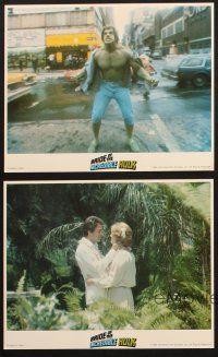 9j166 BRIDE OF THE INCREDIBLE HULK 4 int'l 8x10 mini LCs '80 Lou Ferrigno & Bill Bixby, Marvel!