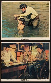 9j178 SHOOT OUT 4 int'l 8x10 mini LCs '71 gunfighter Gregory Peck, Pat Quinn, Robert Lyons!