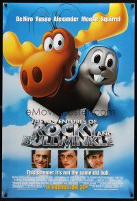 9k012 ADVENTURES OF ROCKY & BULLWINKLE advance DS 1sh '00 Rene Russo, Jason Alexander