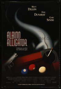 9k016 ALBINO ALLIGATOR 1sh '96 directed by Kevin Spacey, Matt Dillon, art of pool table & gun!