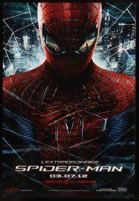 9k021 AMAZING SPIDER-MAN teaser DS FrenchUS 1sh '12 Andrew Garfield in title role!