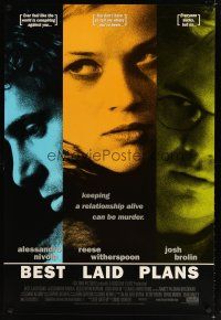 9k051 BEST LAID PLANS 1sh '99 close-ups of Reese Witherspoon, Josh Brolin, Alessandro Nivola!