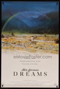 9k135 DREAMS 1sh '90 Akira Kurosawa, Steven Spielberg, rainbow over flowers!