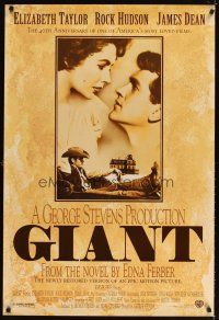 9k202 GIANT DS 1sh R96 James Dean, Elizabeth Taylor, Rock Hudson, directed by George Stevens!