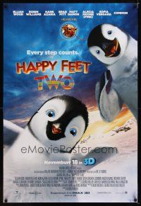 9k234 HAPPY FEET TWO advance DS 1sh '11 cute image of CGI penguins!