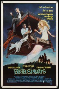 9k262 HIGH SPIRITS 1sh '88 cool art of sexy ghost Daryl Hannah, Peter O'Toole, Steve Guttenberg